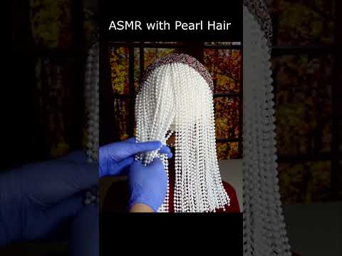 Braiding BUT her HAIR is PEARLS ~ ASMR #Shorts