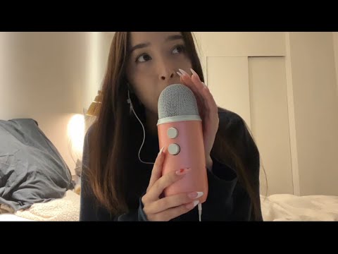 ASMR super close whisper ramble + gum chewing (advice, stories, and more) 🌘
