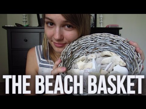 [BINAURAL ASMR] The Beach Basket (tapping, visual, smoothing sounds, scratching, crackling)