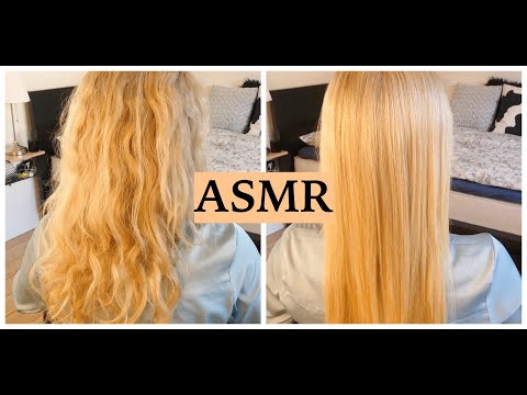 ASMR VERY GENTLE HAIR STRAIGHTENING & HAIR BRUSHING (Hair Triggers To Help You Sleep/Relax/Tingle)
