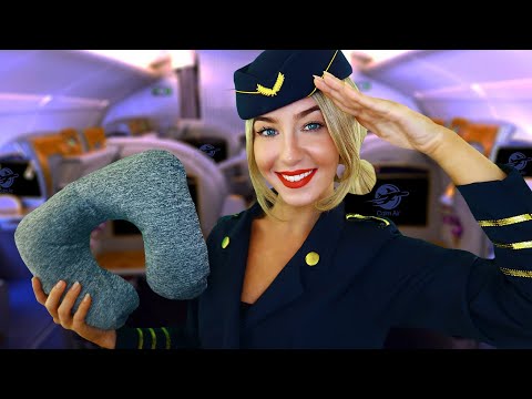 ASMR COME FLY WITH ME ✈️ First Class Flight Attendant Roleplay