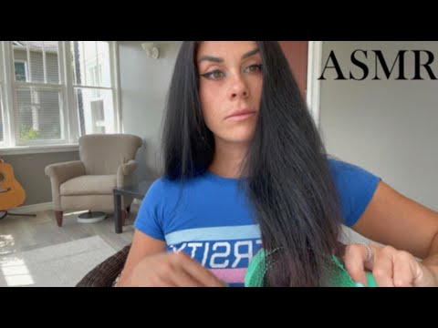 [ASMR] Brushing & Playing with My Hair (REAL)