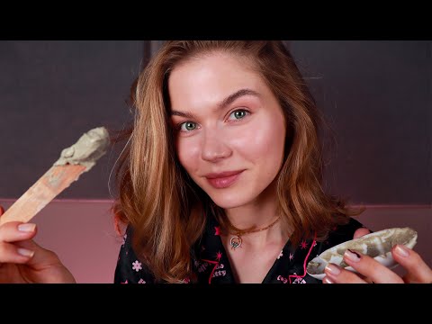 [ASMR] Home Pyjama Party. RP, Personal Attention (Face brush, Skin care and chatting)