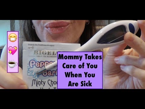 ASMR Mommy Cares for You When You Are Sick Role Play.  Whispered.