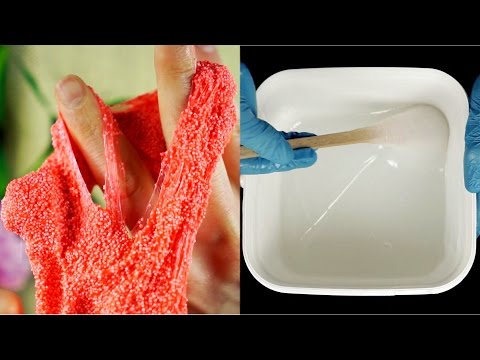 ASMR Floam vs liquid rubber (oddly satisfying)