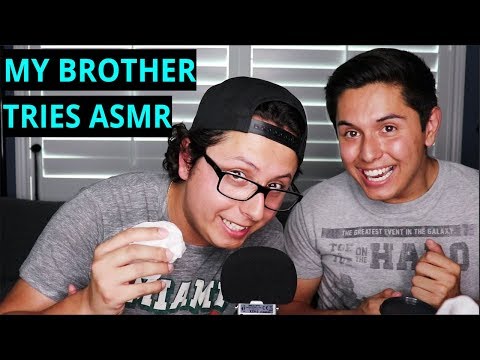 [ASMR] MY BROTHER TRIES ASMR! (Guess The Tingle!)