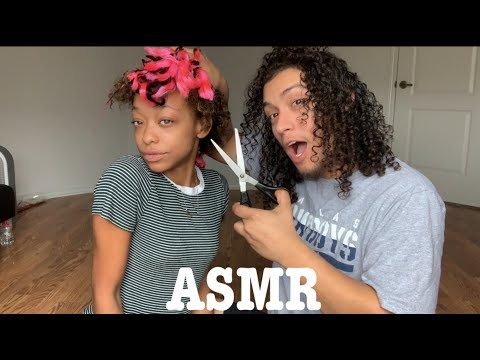 ASMR | My boyfriend takes out my braids (5+ Triggers) + Bloopers!