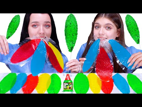 ASMR Rainbow TikTok Viral Slaps Candy Party | Eating Sounds LiLiBu