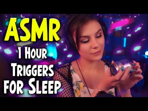 ASMR 1 Hour Triggers for Sleep 😴 Hand Sounds, Breathing, Inaudible Whispering, Ear Massage