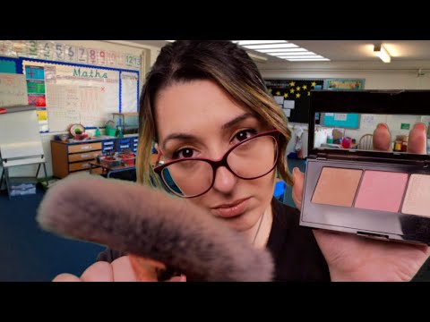 ASMR| Teacher Does Your Makeup Roleplay | FAST BUT NOT AGGRESSIVE Triggers | Personal Attention