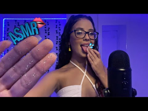 ASMR - INTENSE SPIT PAINTING YOUR FACE 💦| wet mouth sounds