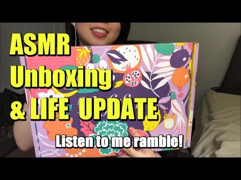 [ASMR] FabFitFun Summer Box UNBOXING // LIFE UPDATES // Tapping, Crinkling, Bubble Wrap Triggers
