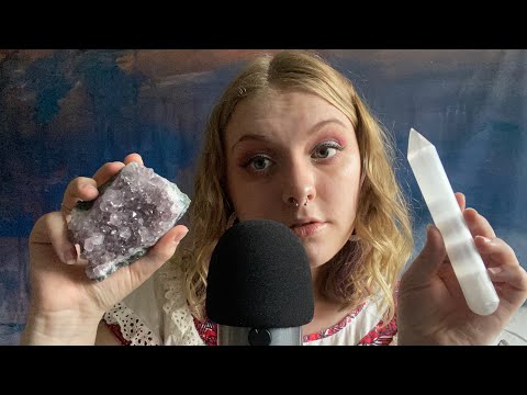 ASMR│doing your makeup but with CRYSTALS! your energetic makeup ✨