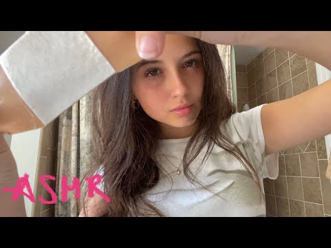 ASMR your mean bestfriend helps take care of your cut (spraying sounds, flashlight..)