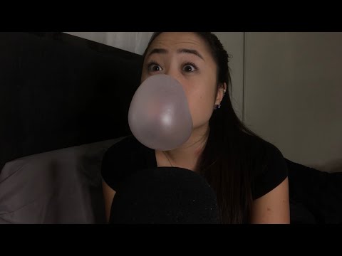 ASMR | BIG Gum Chewing | Bubble Blowing | Whispering
