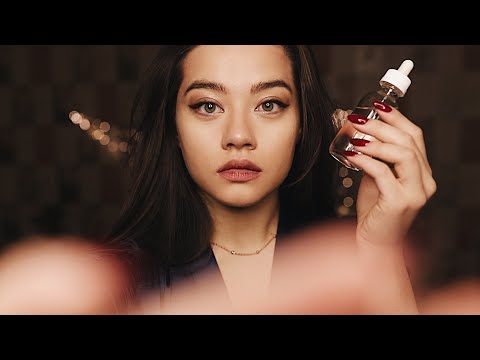 [ASMR]  Face massage | Roleplay | Oil Sounds | Hand Movements | Aromatherapy |