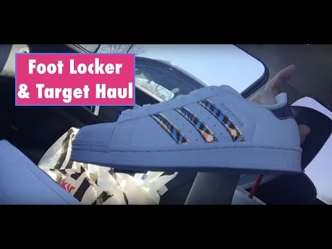 ASMR Target and Foot Locker Haul.  Adidas Superstars Holographic.