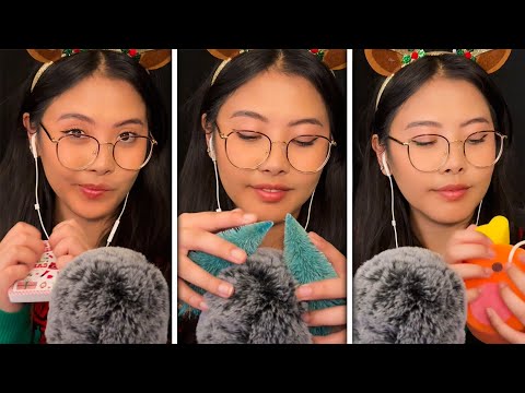 ASMR for ADHD 💕⛄ Changing Triggers Every 3 Seconds 🎄😴 (Tapping , Scratching , Crinkling , Massaging)