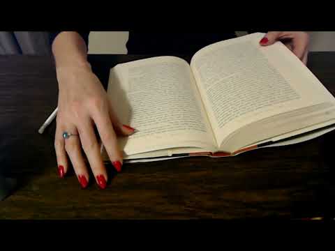 ASMR | Library Book Dust Jacket Crinkles | Stamping | Page Turning (Whisper)