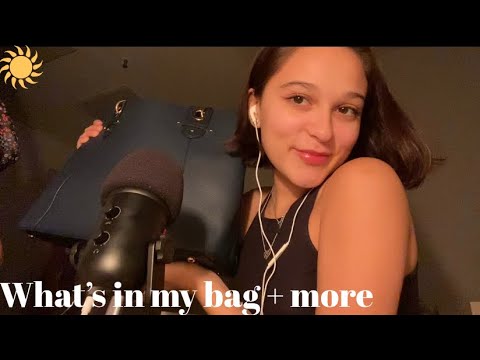ASMR ⭐️: bag collection, what’s in my bag, channel update + positive affirmations
