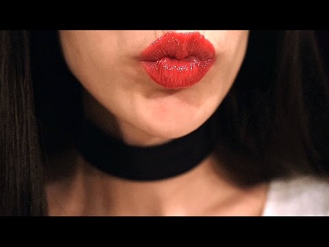 💋 ASMR Up-Close Kisses, Lipstick Application, Lip Smacking 👀
