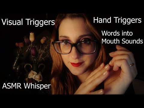 ASMR Hand Type Triggers| Finger Flutters| Palm Tracing| & Words into Mouth Sounds