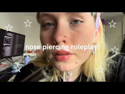lofi asmr! [subtitled] nose piercing roleplay!