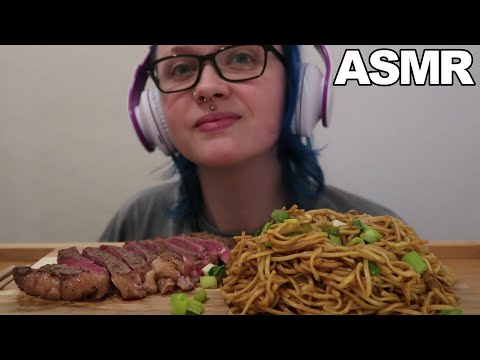 ASMR Steak & Noodles [Oyster & Spring Onion] Eating 🥩