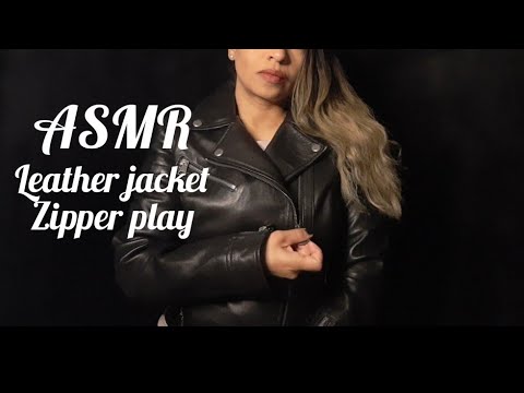 ASMR Leather Jacket Zipper Play
