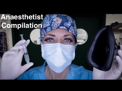 ASMR Surgery - Anaesthetist Puts You To Sleep with Gas Compilation - Realistic, Latex Gloves, Beeps