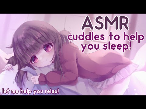 ❤️ ✨ASMR Cuddles to Help You Sleep! Headpats, Heartbeat & Scritchies! Soft Unintelligible Whispers 💤