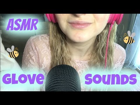 ASMR Glove Sounds // Light Gum-Chewing Whisper Rambling