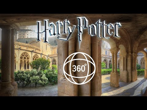 Hogwarts Courtyard 360 VR 4K - Immersive Harry Potter Ambience Experience ⋄ Look Around the scene