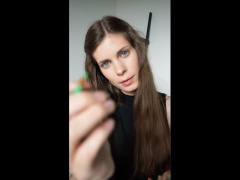 ASMR | drawing on your face #shorts