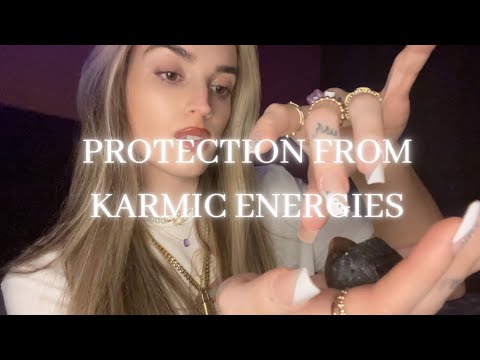 Reiki ASMR | Protection from karmic energies | Crystals, Smoke cleanse, Affirmations, Aura cleanse