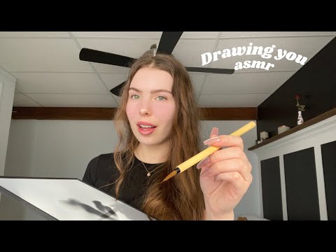 ASMR drawing you (mesuring, tracing, paint brush)