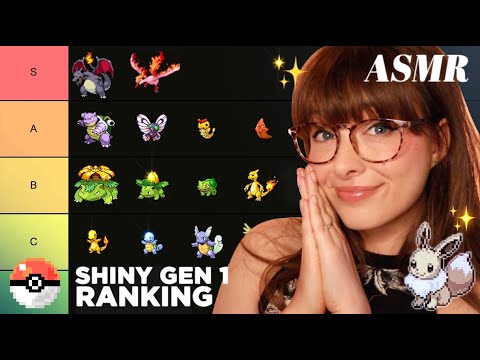 ASMR ✨ Pokemon Tier List! ✨ ((Kanto Shinies)) Clicky Whispers & Keyboard Typing!~
