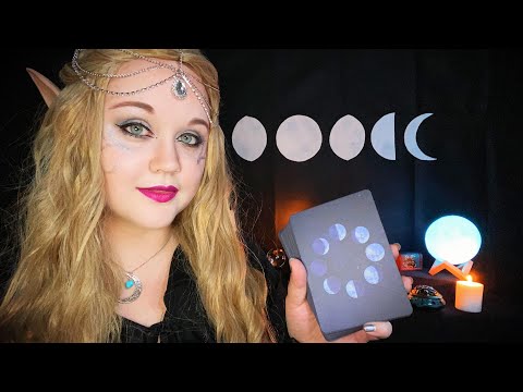 ASMR | Moonology Oracle Card Roleplay | Fantasy Elf Roleplay | Card Shuffling, Magic Ambiance