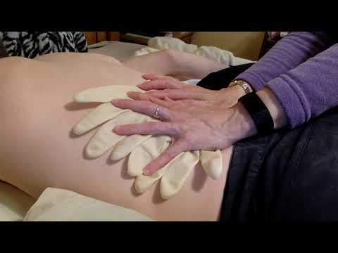 ASMR Mummy Real Person Back Massage With Natural Latex Rubber Dishwahing Gloves #rubberGloves