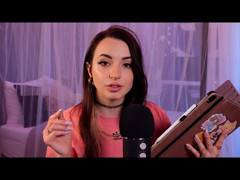 ASMR | Barely Audible, Close Unintelligible Whispering | Page Tapping & Turning