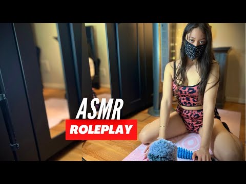 ASMR Roleplay with Mouth sounds |💕Girlfriend Gives You Massages And Scratches After A Long Day 💕