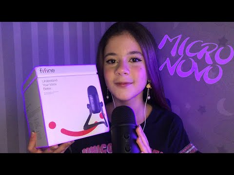 ASMR UNBOXING do meu novo MICROFONE - FIFINE K678