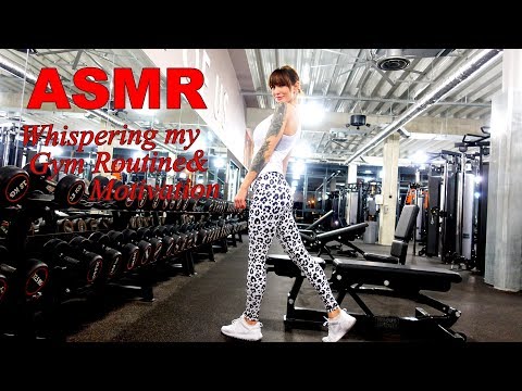 ASMR Whispering my Gym Routine & Motivation - You relax I sweat - german / deutsch