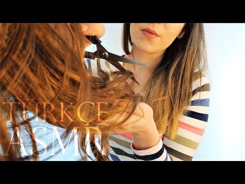 TÜRKÇE ASMR ✂️ Mahalle Kuaförü Roleplay ✂️ Hair Stylist Roleplay (Brushing, Cutting, and Dying)