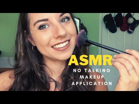 ASMR - No Talking Makeup Application 2 [with Rain Sounds]