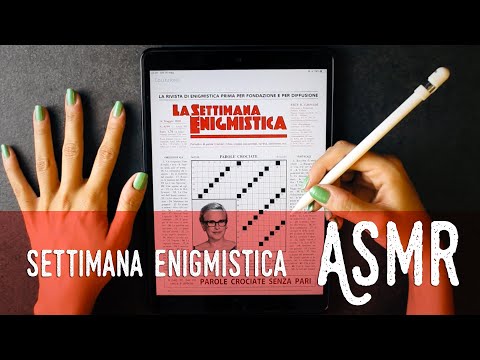 ASMR ita - 📝 SETTIMANA ENIGMISTICA + Temporale (Whispering)