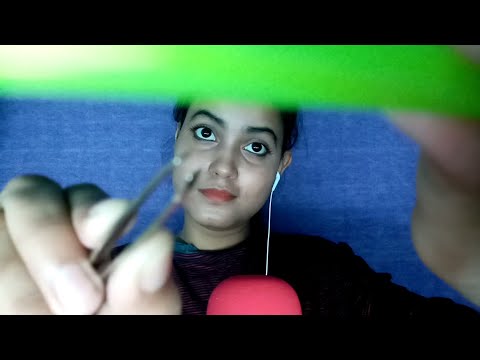 ASMR Personal Attention with Plucking YOUR Eyebrows