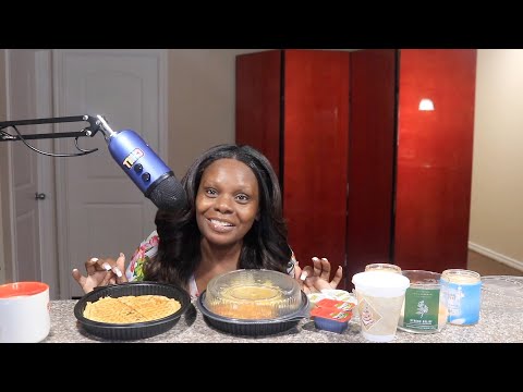 WAFFLE HOUSE Pecan Waffles & Grits ASMR Eating Sounds