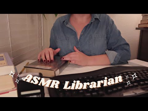 ASMR Sleepy Librarian Roleplay 📚💤 Soft-Spoken✨📝 Writing, Plastic Crinkles, Stamping