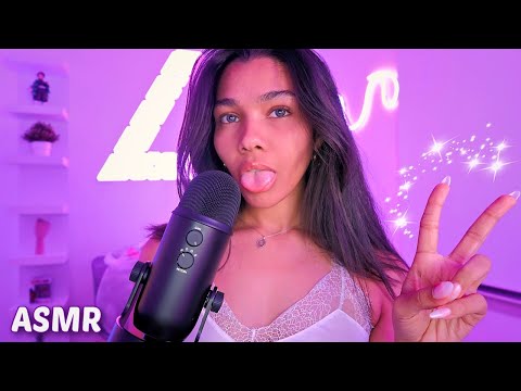 ASMR |  Fast Wet Mouth Sounds & Collarbone Tapping | Long Nail Tapping w/ Soft Spoken